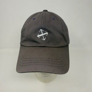 Yupoong The Classics Navy Blue Cotton Dad Hat Embroidered Arrow Logo Strapback